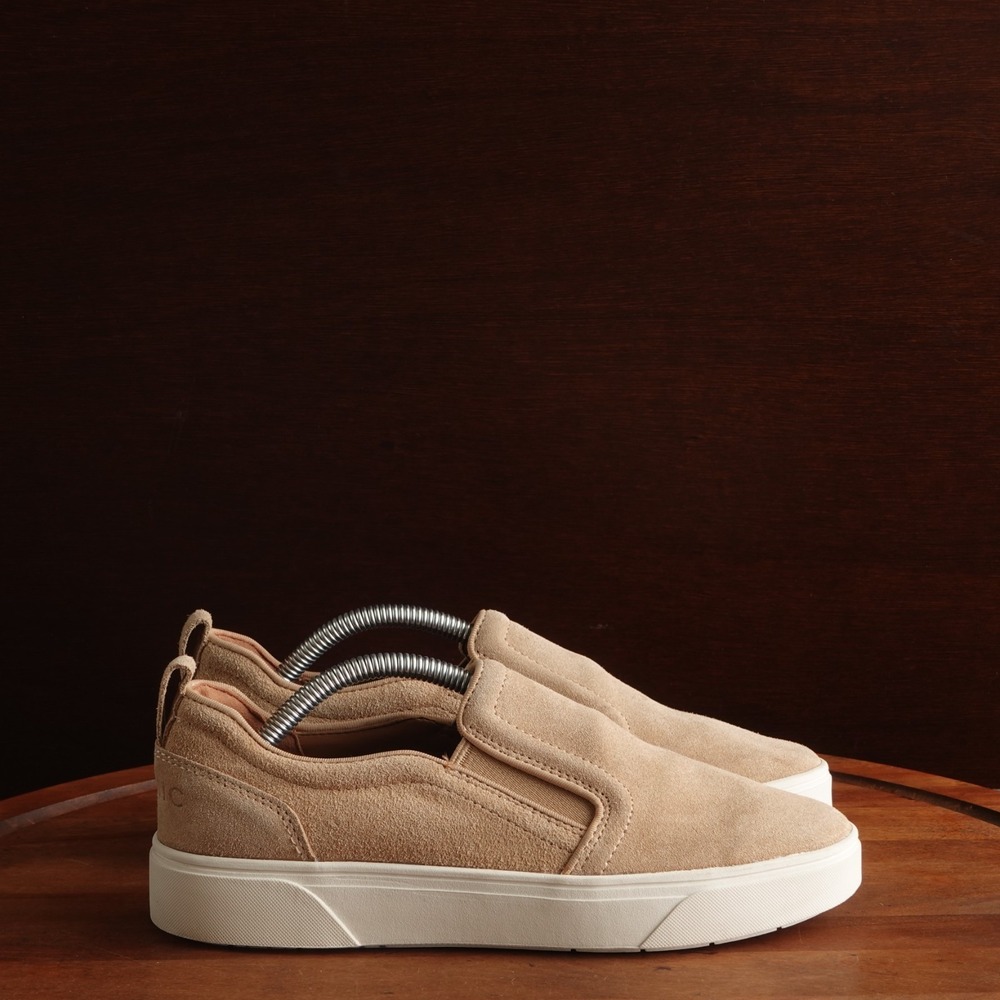 Vionic Sneakers WMS SZ 6.5 Beige Kimmie Suede Comfort Walking Preppy Casual Shoe